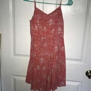 Beach print dress; spaghetti strap (adjustable)